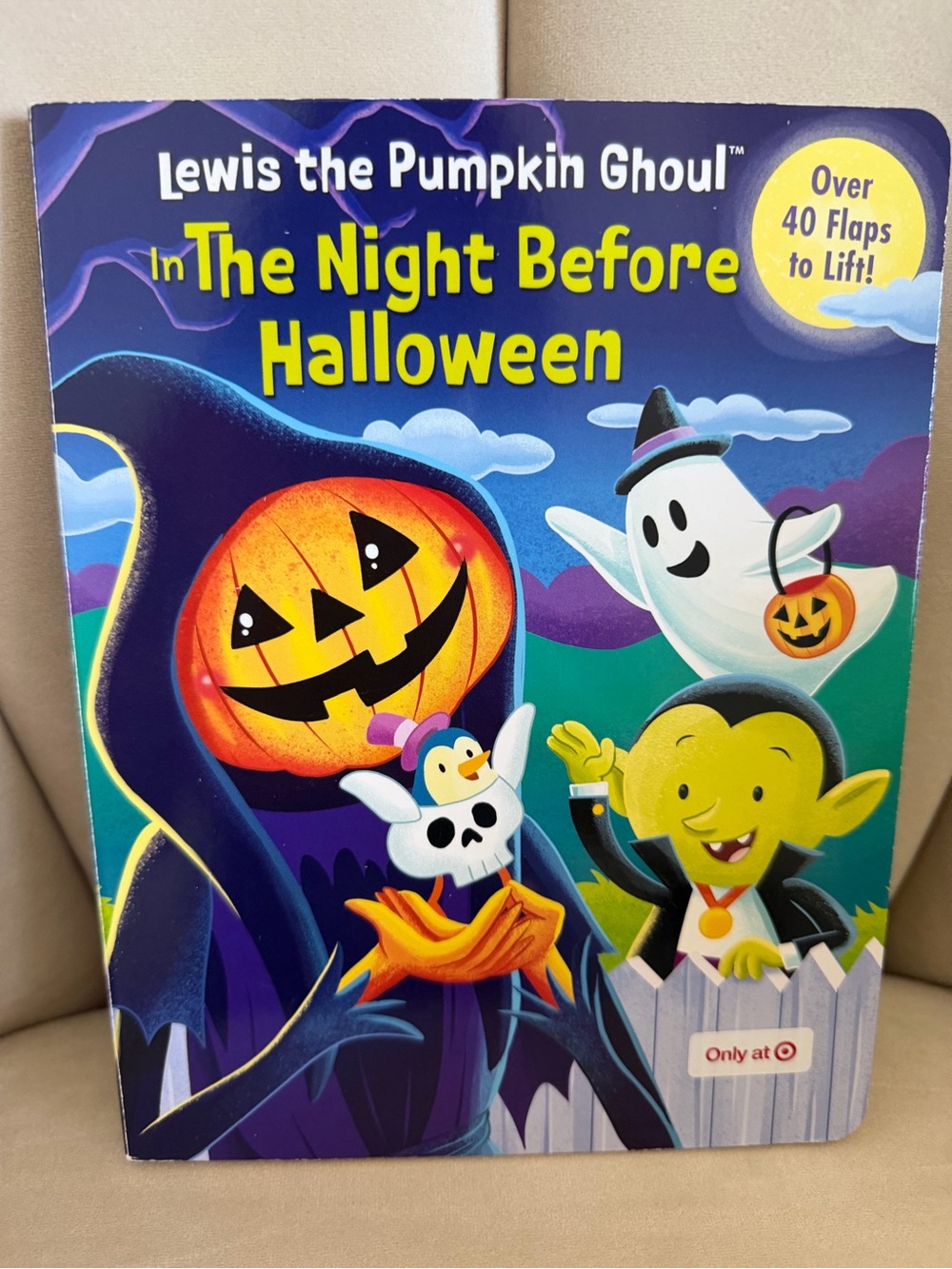 Lewis the Pumpkin Ghoul Kids Halloween Lift The Flap Book Hardcover Pumpkin